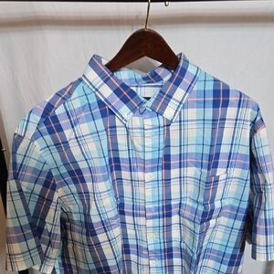Blue Plaid Men's Shirt